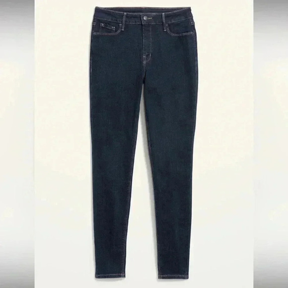Old Navy High-Rise Super Skinny Ankle Jeans, Size 24, Deep Rinse - Picture 1 of 10